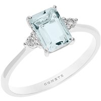 Anello Comete Donna in Oro bianco Acquamarina ANQ306 - ANQ306